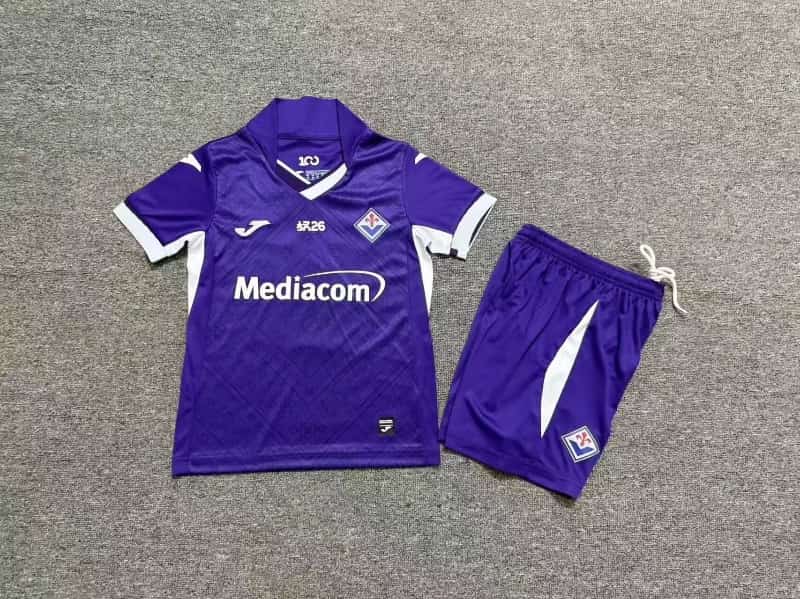 Fiorentina 26/27 Kids Home Soccer Jersey And Shorts
