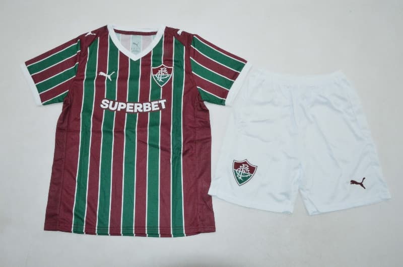 Fluminense 2026 Kids Home Soccer Jersey And Shorts Fluminense 2026 Kids Home Soccer Jersey And Shorts