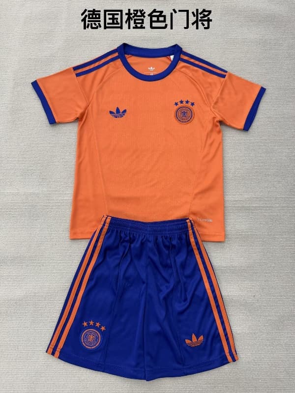 Germany 2026 Kids World Cup Goalkeeper Orange Soccer Jersey And Shorts Germany 2026 Kids World Cup Goalkeeper Orange Soccer Jersey And Shorts