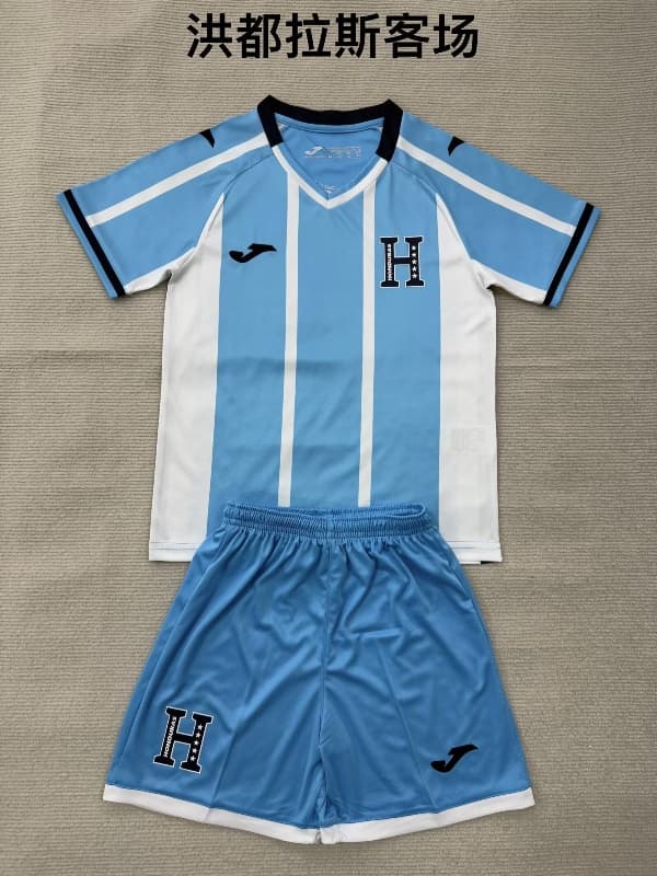 Honduras 2026 Kids Away Soccer Jersey And Shorts Honduras 2026 Kids Away Soccer Jersey And Shorts