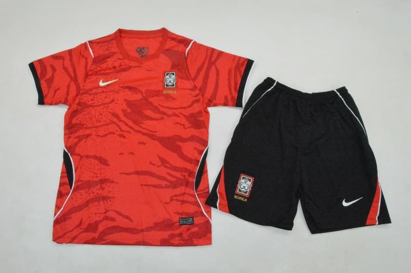 Korea 2026 Kids World Cup Home Soccer Jersey And Shorts Korea 2026 Kids World Cup Home Soccer Jersey And Shorts