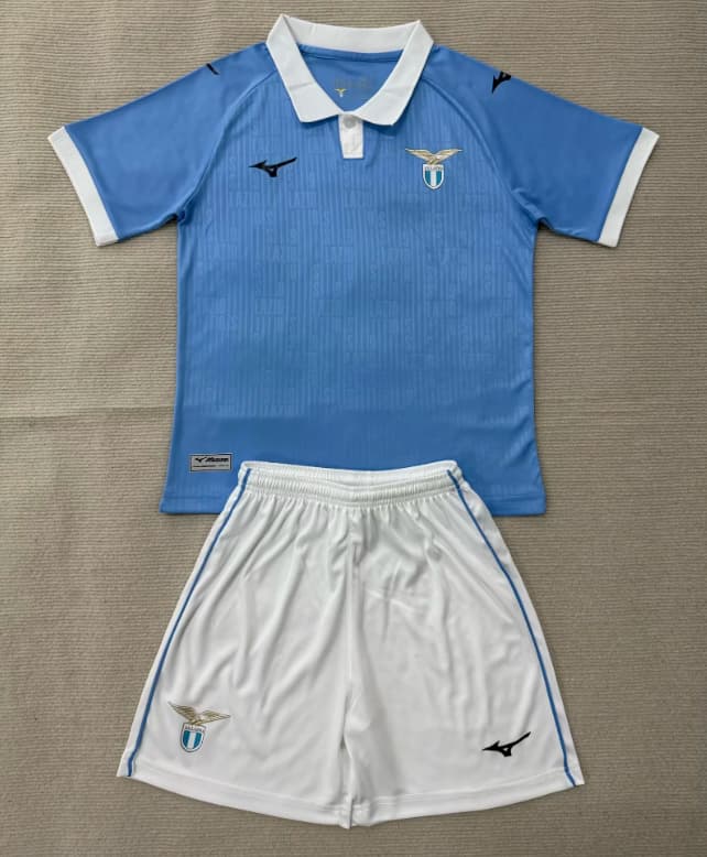 Lazio 26/27 Kids Home Soccer Jersey And Shorts Lazio 26/27 Kids Home Soccer Jersey And Shorts