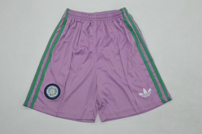 Leeds United 26/27 Kids Goalkeeper Purple Soccer Jersey And Shorts