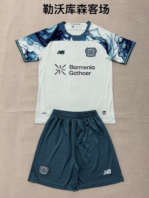 Leverkusen 26/27 Kids Away Soccer Jersey And Shorts