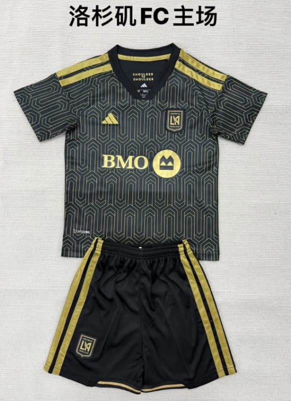 Los Angeles FC 2026 Kids Home Soccer Jersey And Shorts Los Angeles FC 2026 Kids Home Soccer Jersey And Shorts