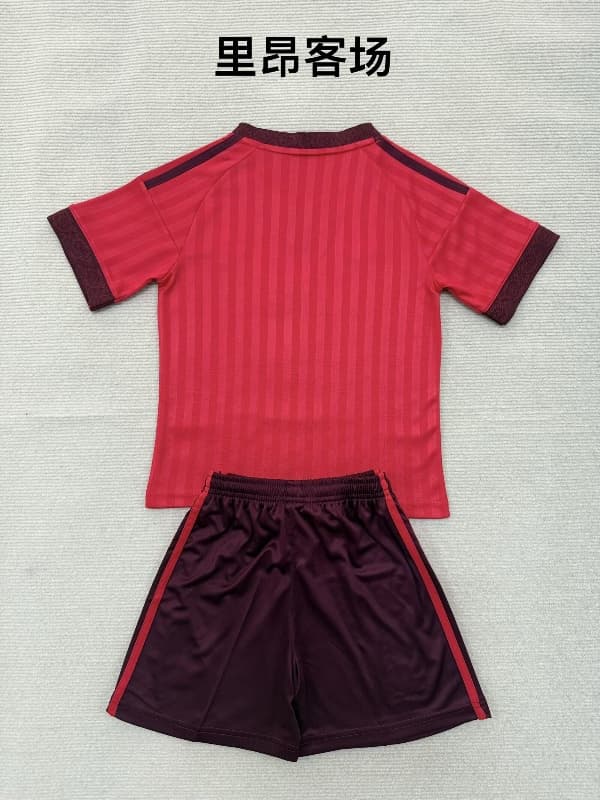 Lyon 26/27 Kids Away Soccer Jersey And Shorts