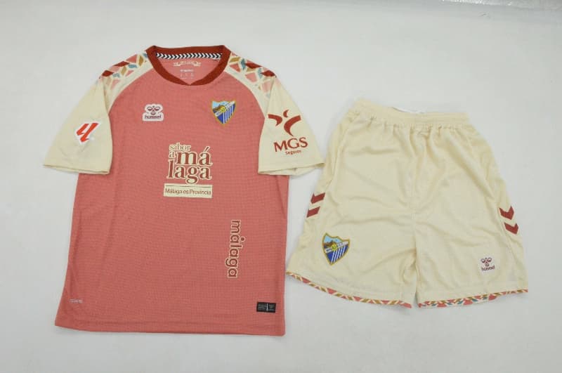 Malaga 26/27 Kids Away Soccer Jersey And Shorts