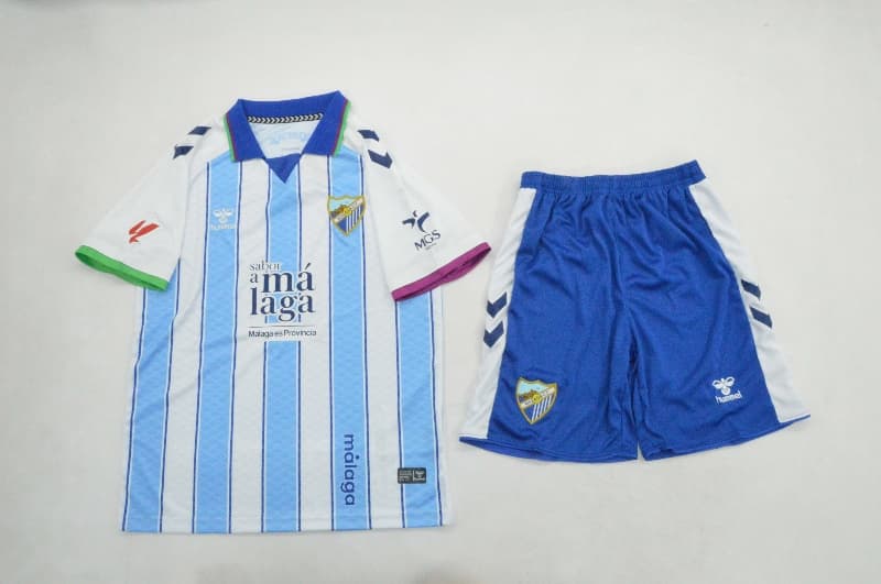 Malaga 26/27 Kids Home Soccer Jersey And Shorts