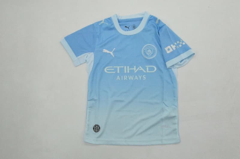 Manchester City 26/27 Kids Home Soccer Jersey And Shorts (Leaked)