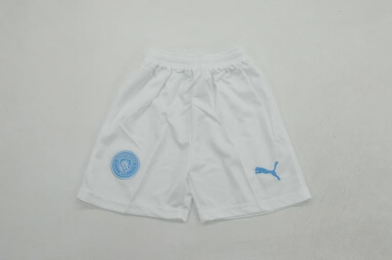 Manchester City 26/27 Kids Home Soccer Jersey And Shorts (Leaked)