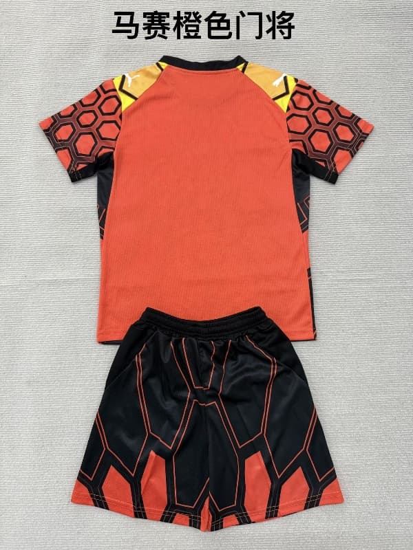 Marseilles 26/27 Kids Goalkeeper Orange Soccer Jersey And Shorts
