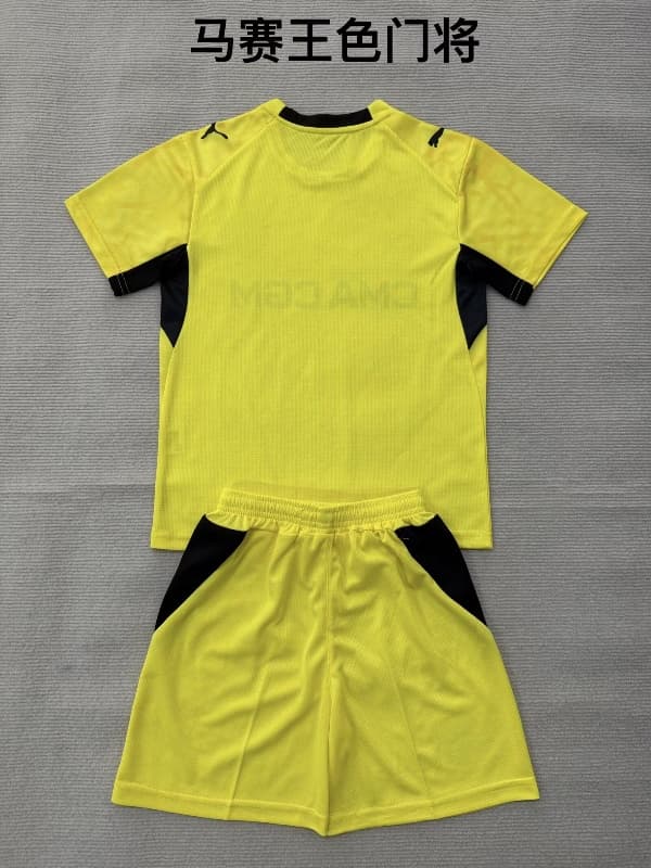 Marseilles 26/27 Kids Goalkeeper Yellow Soccer Jersey And Shorts