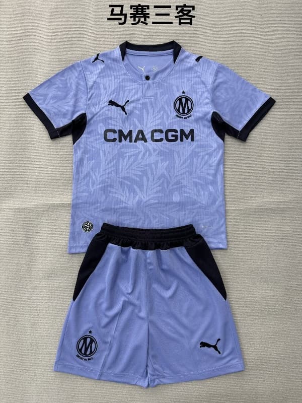 Marseilles 26/27 Kids Third Soccer Jersey And Shorts Marseilles 26/27 Kids Third Soccer Jersey And Shorts