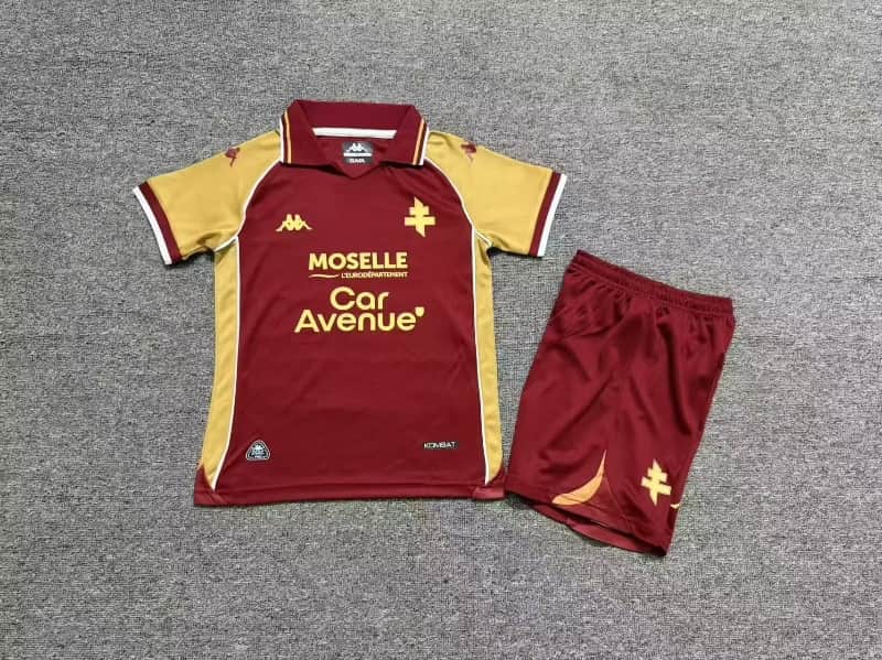 Metz 26/27 Kids Home Soccer Jersey And Shorts Metz 26/27 Kids Home Soccer Jersey And Shorts