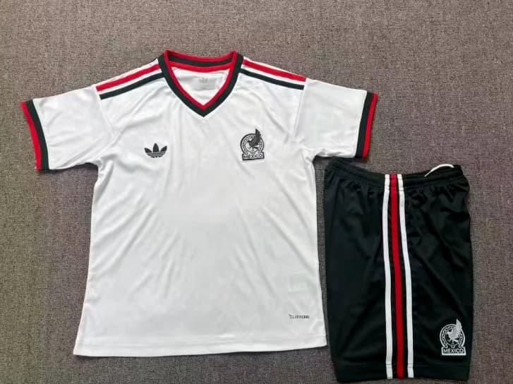 Mexico 2026 Kids Away Soccer Jersey And Shorts Mexico 2026 Kids Away Soccer Jersey And Shorts