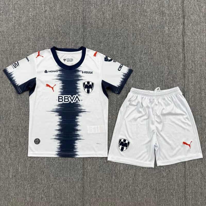 Monterrey 26/27 Kids Away Soccer Jersey And Shorts