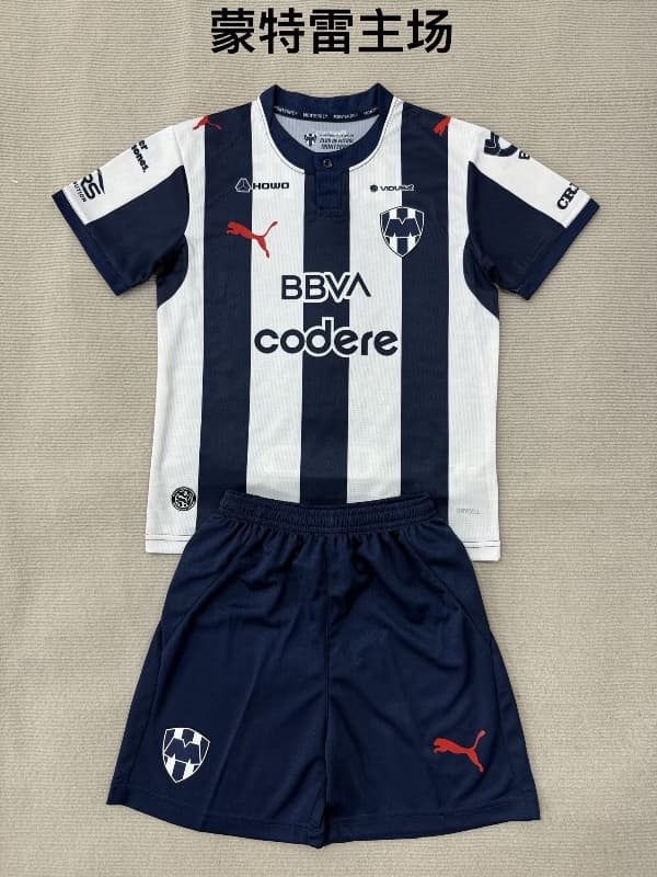 Monterrey 26/27 Kids Home Soccer Jersey And Shorts