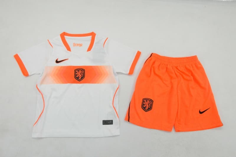 Netherlands 2026 Kids World Cup Away Soccer Jersey And Shorts Netherlands 2026 Kids World Cup Away Soccer Jersey And Shorts
