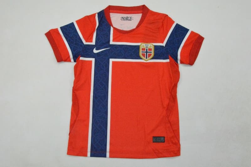 Norway 2026 Kids World Cup Home Soccer Jersey And Shorts