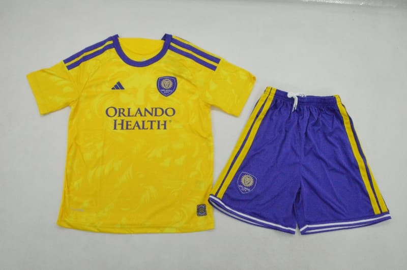 Orlando City 2026 Kids Away Soccer Jersey And Shorts Orlando City 2026 Kids Away Soccer Jersey And Shorts