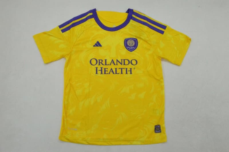 Orlando City 2026 Kids Away Soccer Jersey And Shorts