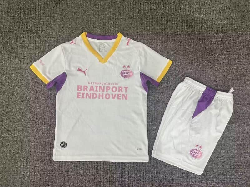 PSV Eindhoven 26/27 Kids Away Soccer Jersey And Shorts PSV Eindhoven 26/27 Kids Away Soccer Jersey And Shorts