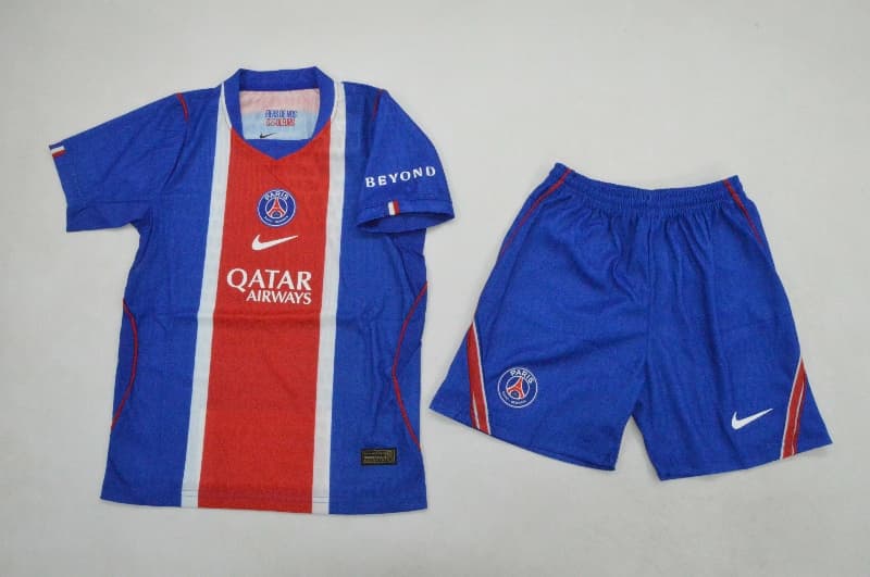 Paris St Germain 26/27 Kids Home Soccer Jersey And Shorts (Player) Leaked