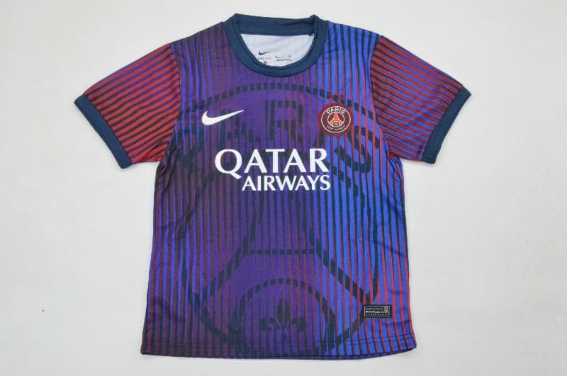 Paris St Germain 26/27 Kids Training Soccer Jersey And Shorts 02