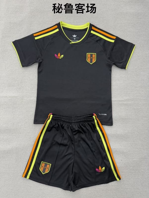 Peru 2026 Kids Away Soccer Jersey And Shorts Peru 2026 Kids Away Soccer Jersey And Shorts