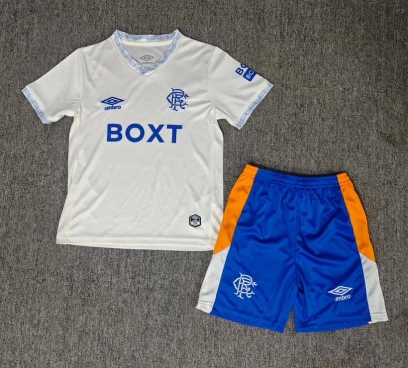 Rangers 26/27 Kids Away Soccer Jersey And Shorts