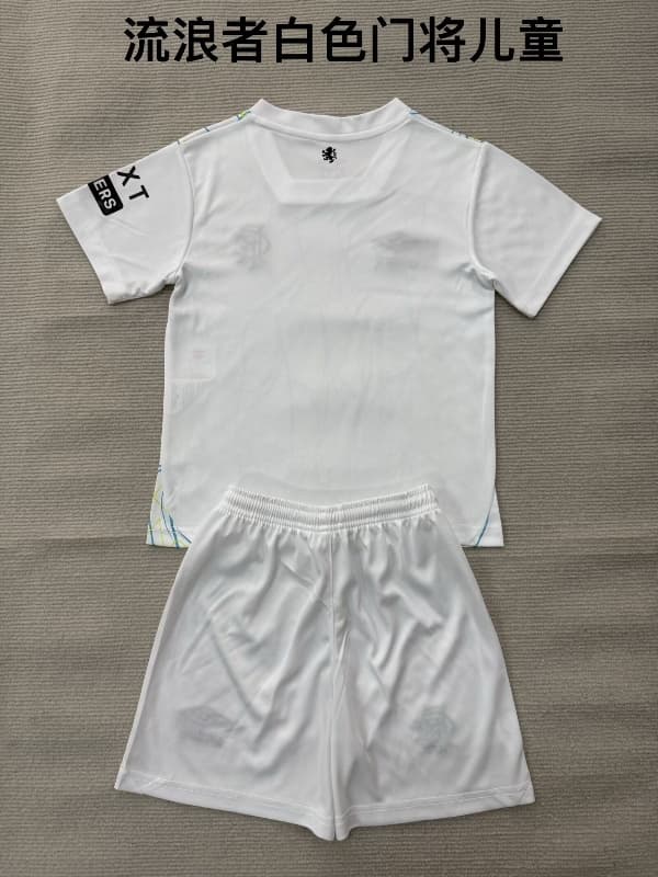 Rangers 26/27 Kids Goalkeeper White Soccer Jersey And Shorts