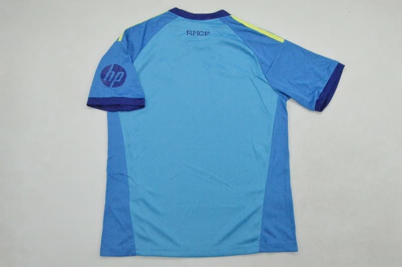 Real Madrid 26/27 Kids Goalkeeper Blue Soccer Jersey And Shorts