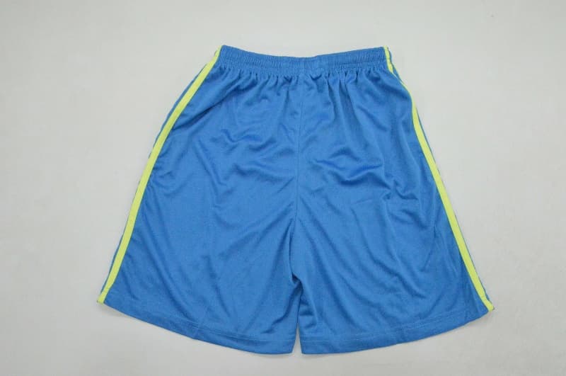 Real Madrid 26/27 Kids Goalkeeper Blue Soccer Jersey And Shorts