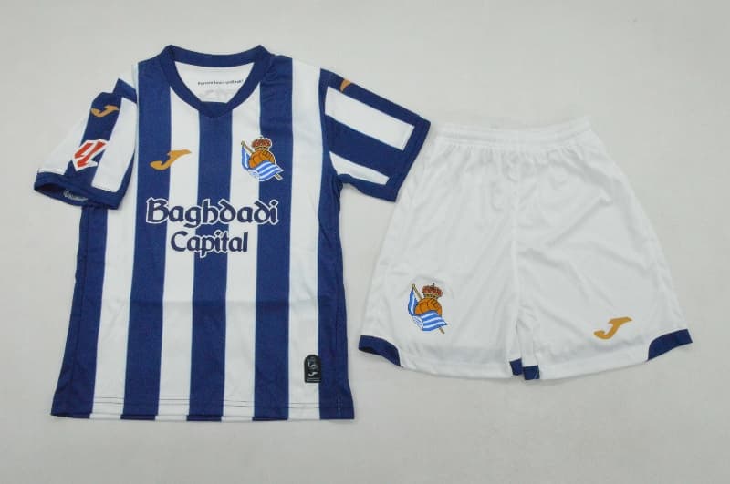 Real Sociedad 26/27 Kids Home Soccer Jersey And Shorts Real Sociedad 26/27 Kids Home Soccer Jersey And Shorts