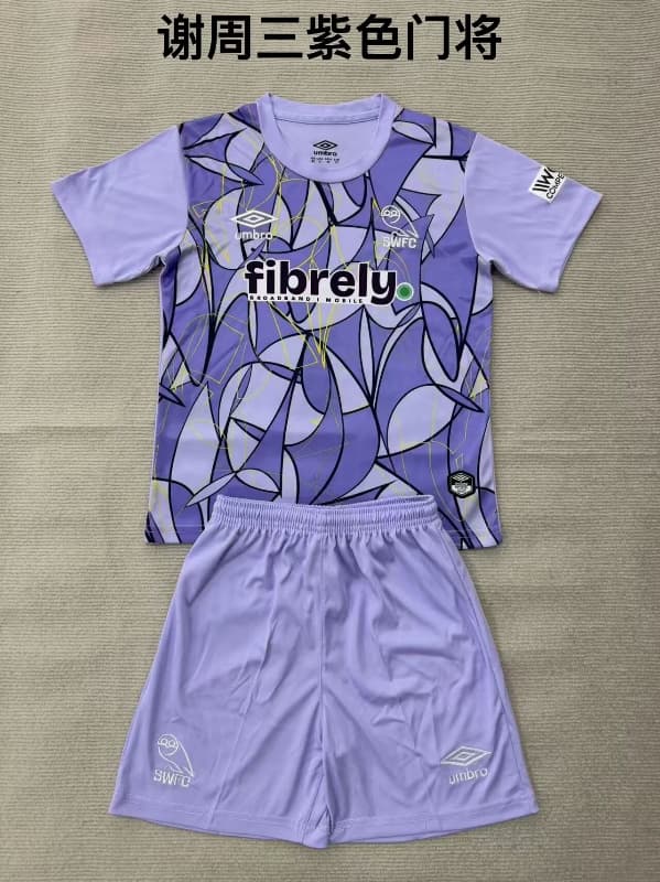 Sheffield Wednesday 26/27 Kids Goalkeeper Purple Soccer Jersey And Shorts Sheffield Wednesday 26/27 Kids Goalkeeper Purple Soccer Jersey And Shorts