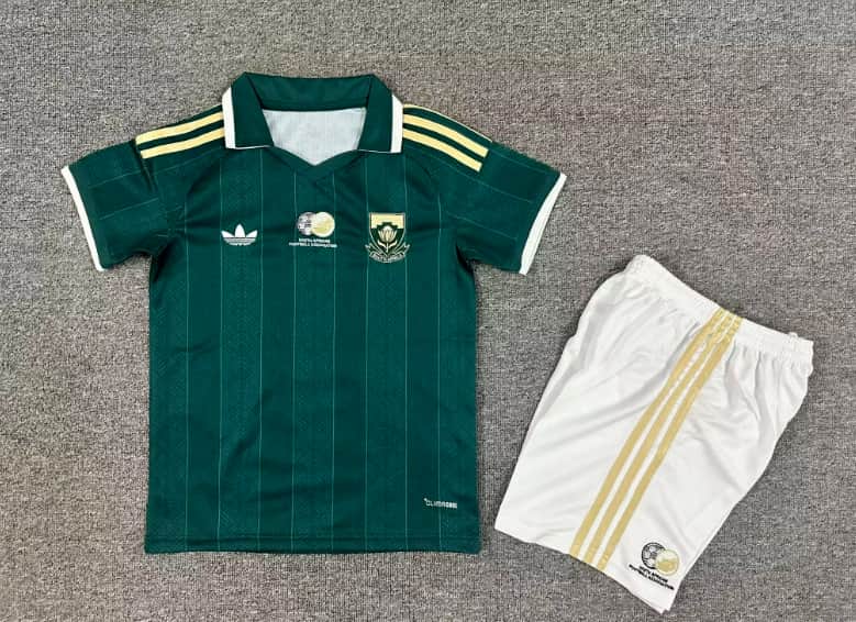South Africa 2026 Kids Away Soccer Jersey And Shorts South Africa 2026 Kids Away Soccer Jersey And Shorts