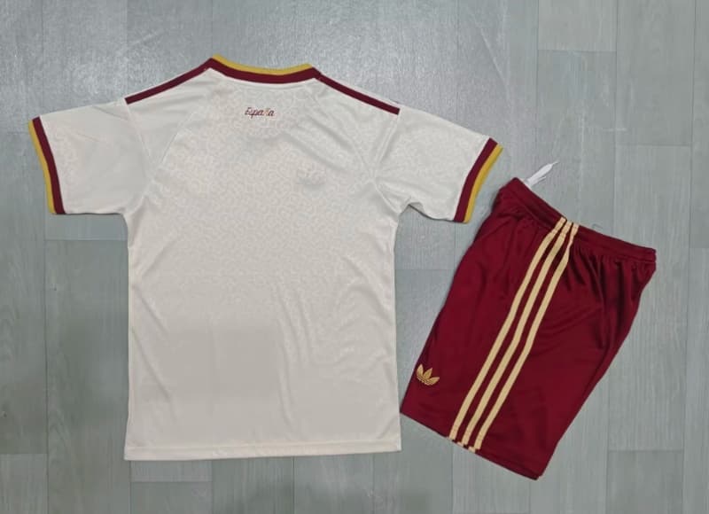 Spain 2026 Kids Away Soccer Jersey And Shorts 2 Stars