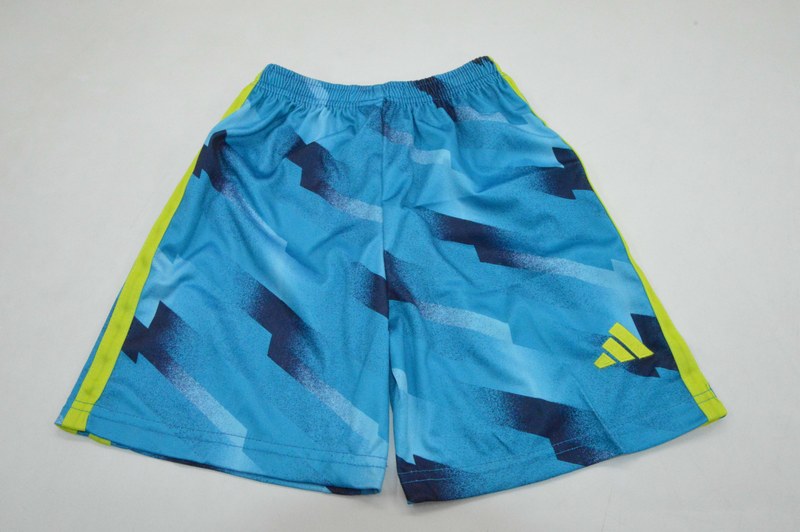 Spain 2026 Kids Goalkeeper Blue Soccer Jersey And Shorts 2 Stars