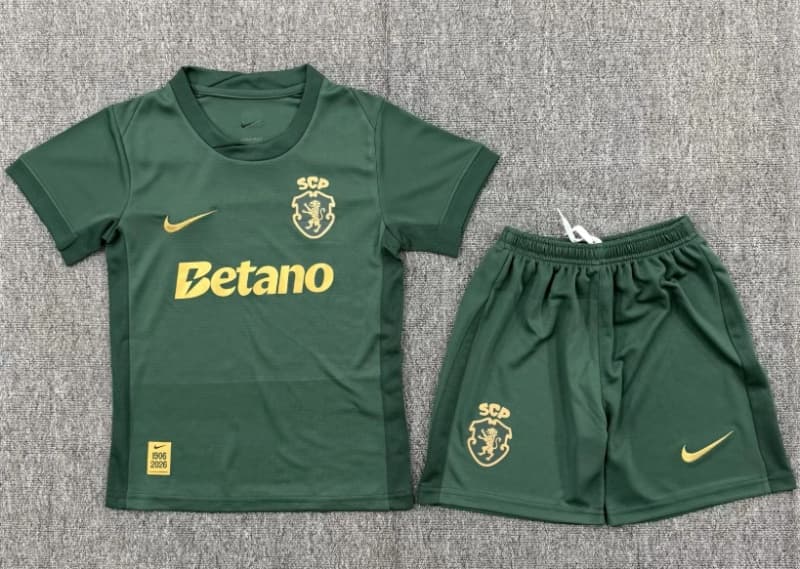 Sporting Lisbon 26/27 Kids 120th Anniversary Soccer Jersey And Shorts