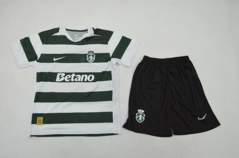 Sporting Lisbon 26/27 Kids Home Soccer Jersey And Shorts