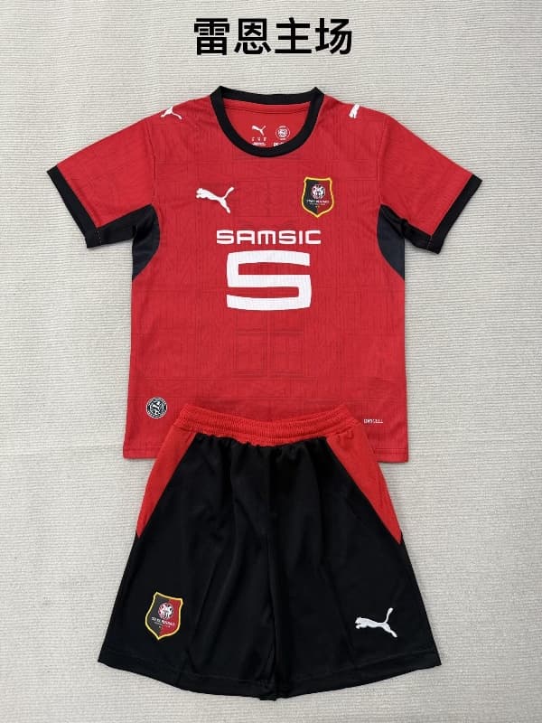 Stade Rennais 26/27 Kids Home Soccer Jersey And Shorts