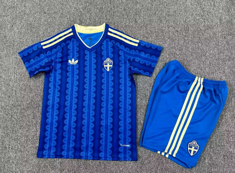 Sweden 2026 Kids Away Soccer Jersey And Shorts Sweden 2026 Kids Away Soccer Jersey And Shorts