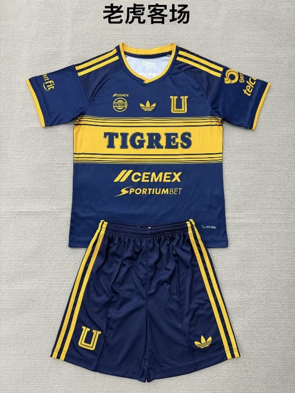 Tigres UANL 26/27 Kids Away Soccer Jersey And Shorts