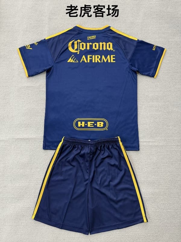 Tigres UANL 26/27 Kids Away Soccer Jersey And Shorts