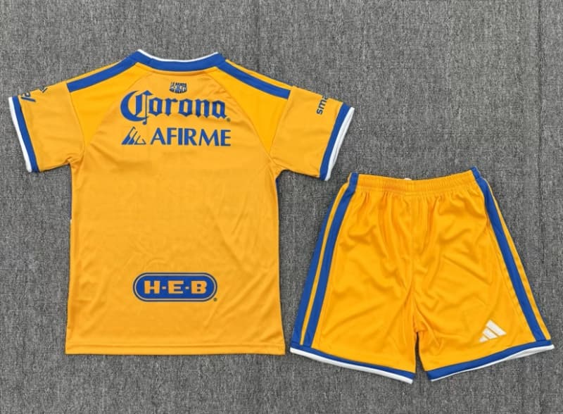 Tigres UANL 26/27 Kids Home Soccer Jersey And Shorts