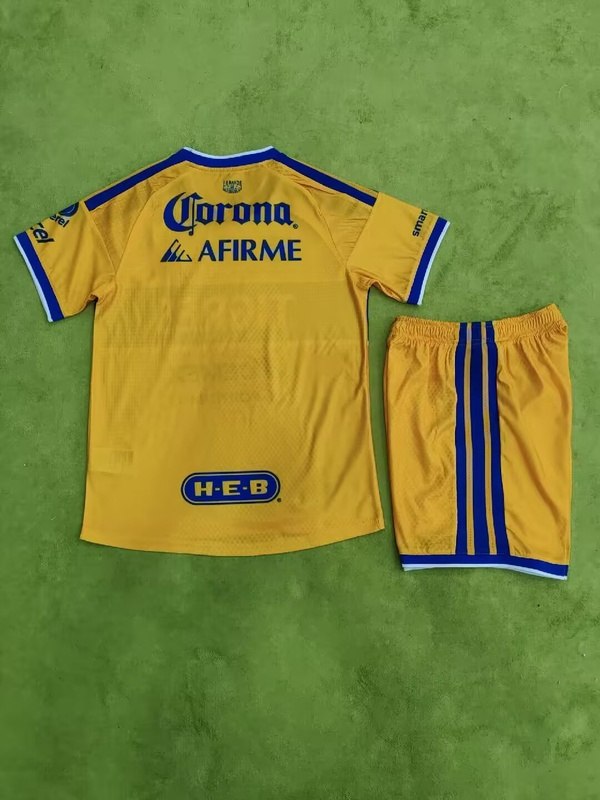 Tigres UANL 26/27 Kids Home Soccer Jersey And Shorts（Player)