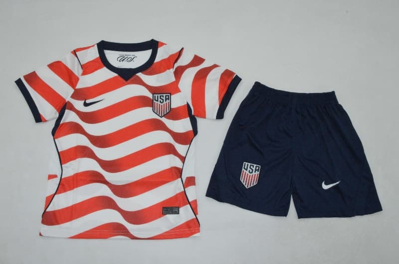 USA 2026 Kids Home Soccer Jersey And Shorts