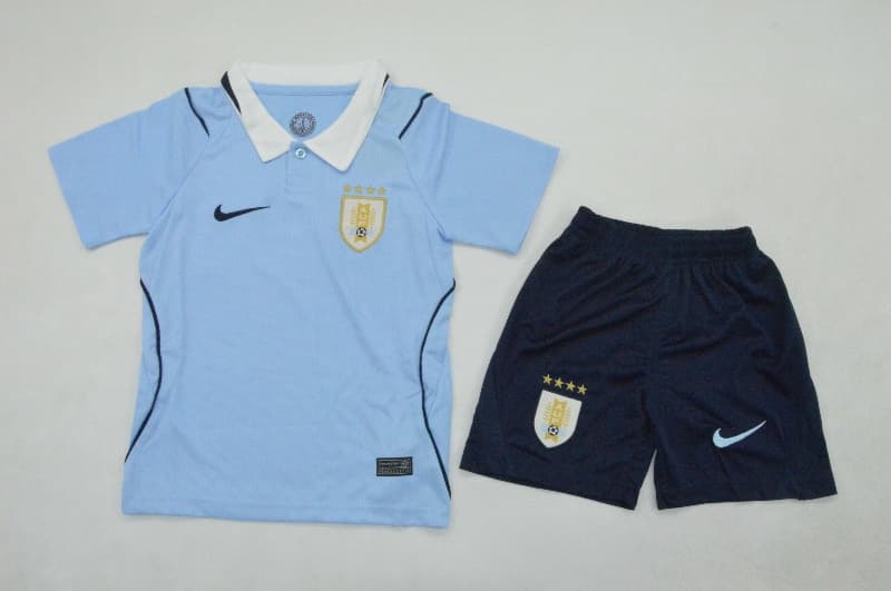 Uruguay 2026 Kids World Cup Home Soccer Jersey And Shorts Uruguay 2026 Kids World Cup Home Soccer Jersey And Shorts