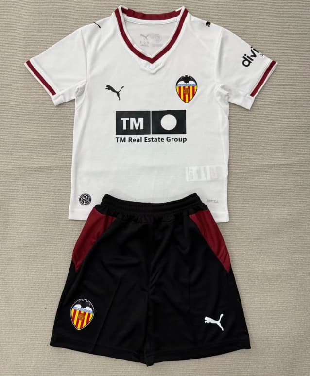 Valencia 26/27 Kids Home Soccer Jersey And Shorts