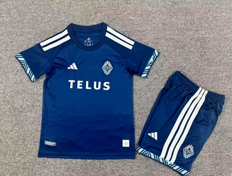 Vancouver Whitecaps 2026 Kids Away Soccer Jersey And Shorts Vancouver Whitecaps 2026 Kids Away Soccer Jersey And Shorts